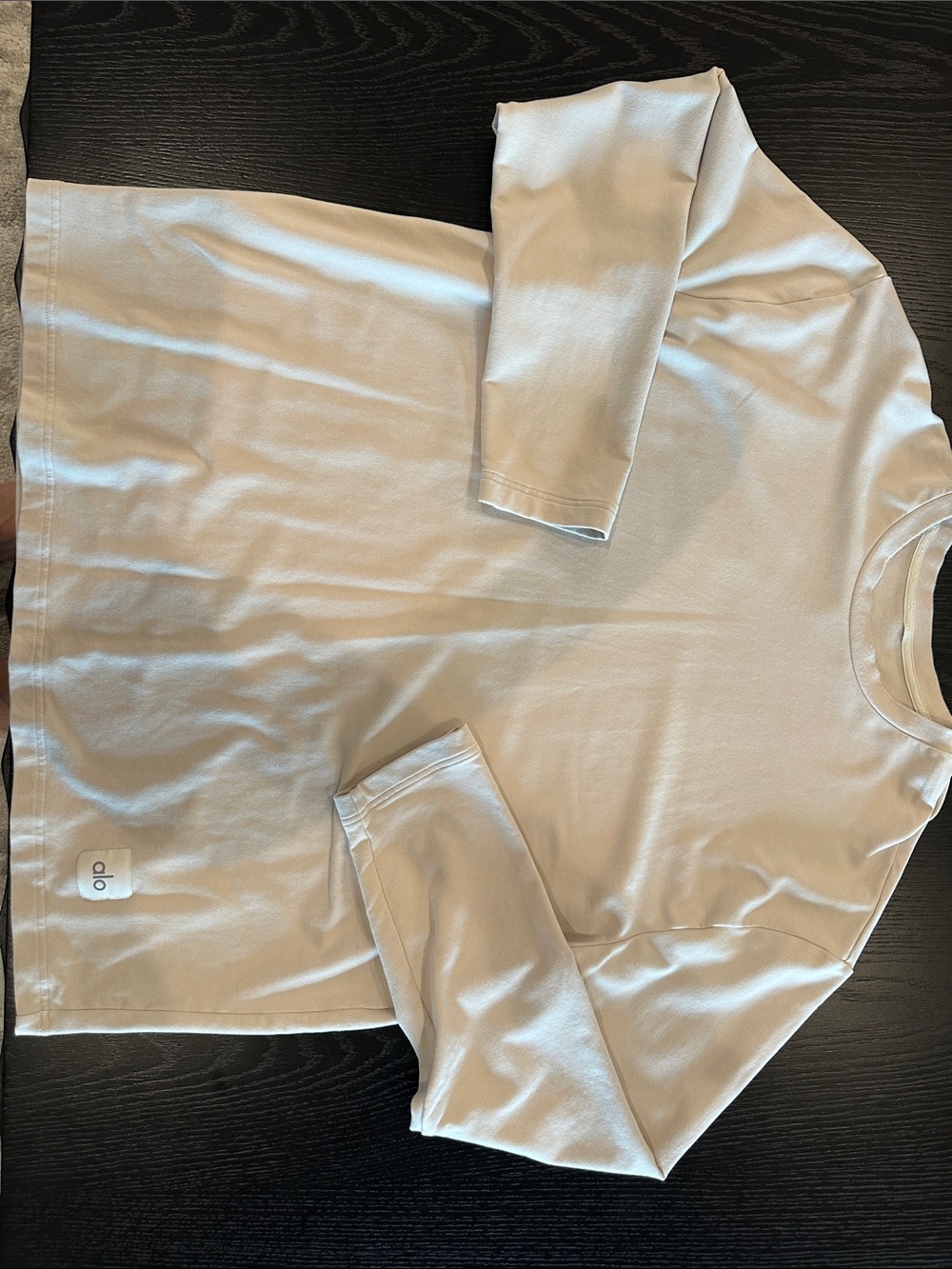 ALO Yoga Men's Long-Sleeve Crew in Light Beige